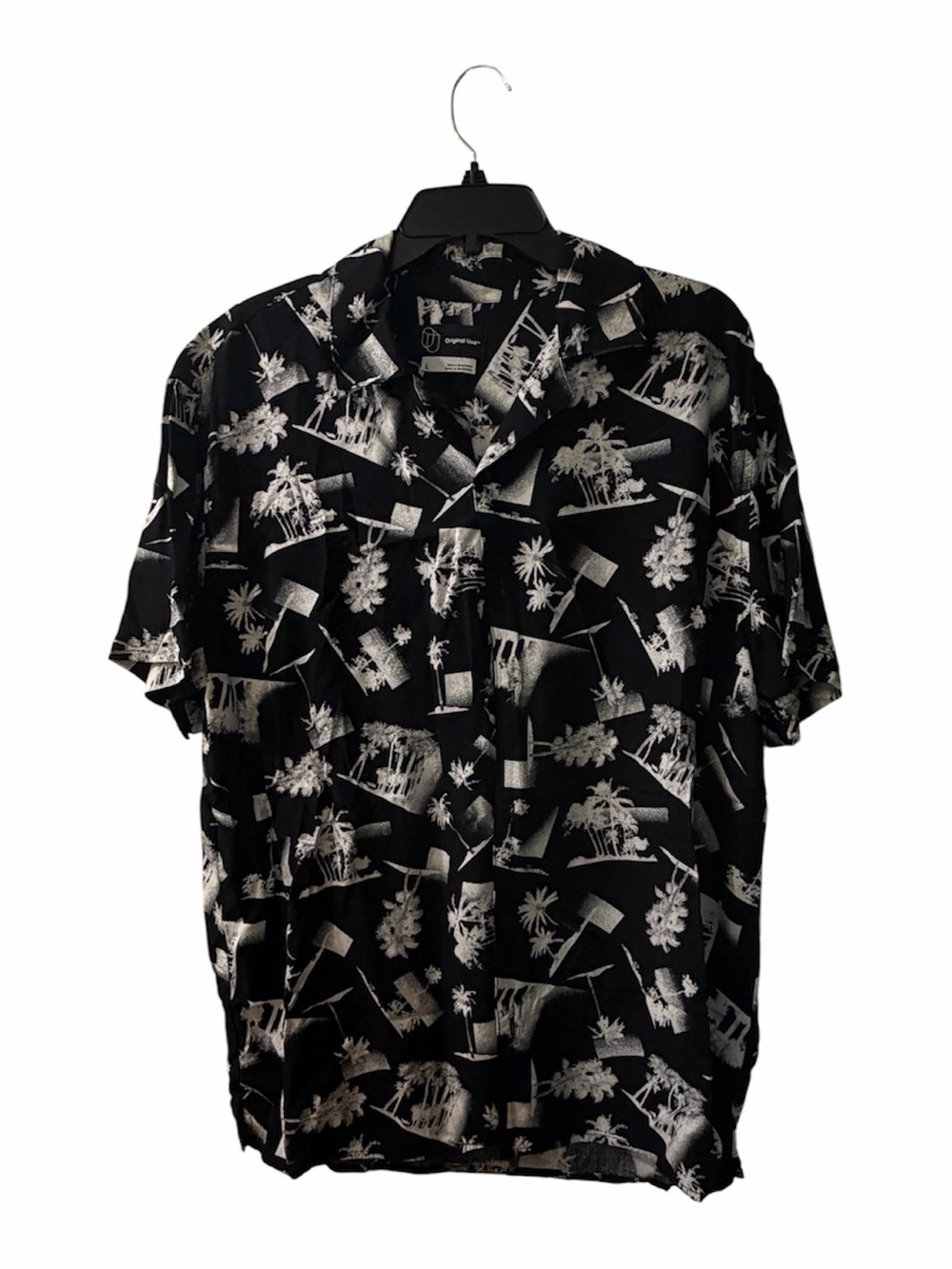 Original Use Black & White Tropical Hawaiian shirt